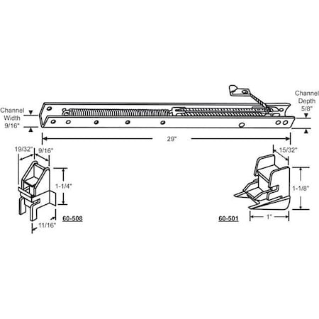 Strybuc 29in Window Channel Balance 60-282-21